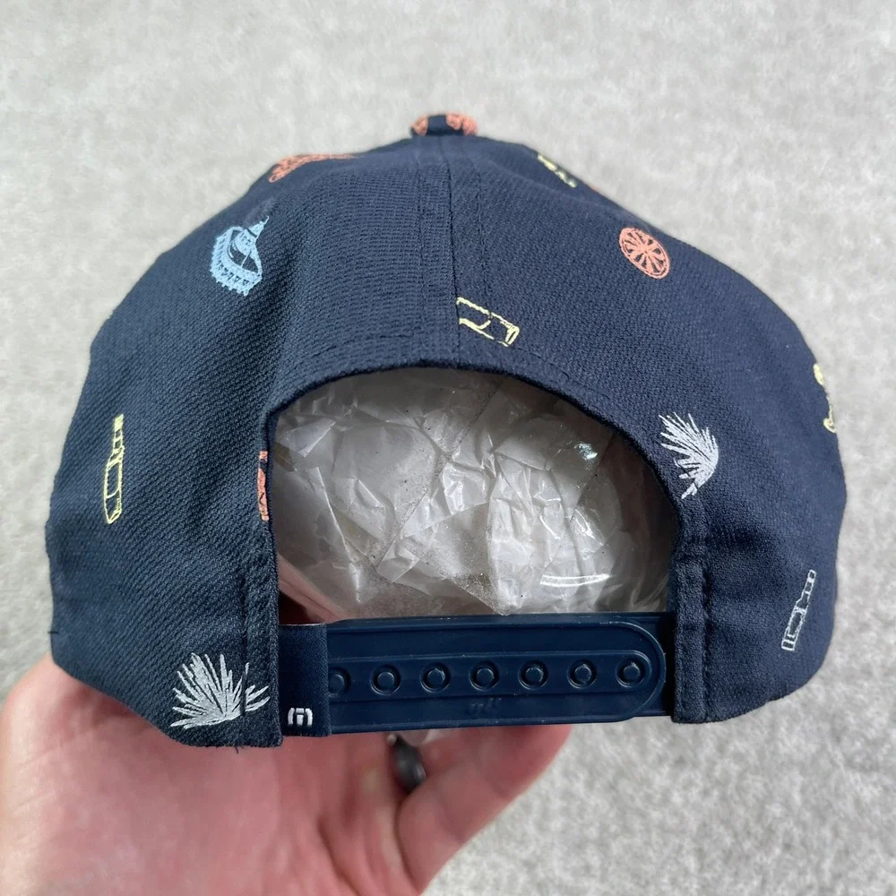 Travis Mathew Hat Cap Mens Snapback Blue Golf Life Of The Party Fiesta Print